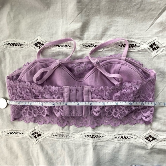Aerie Purple Violet lace Bralette with adjustable straps & closure. Feminine XS - Picture 3 of 8